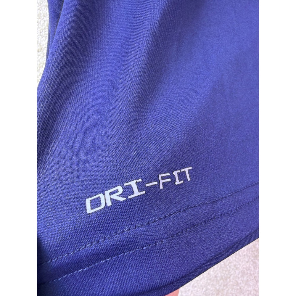 Nike Swim Rash Guard Mens Large Blue Dri-Fit UPF 40+ Short Sleeve Shirt NESSA586 - Picture 7 of 9